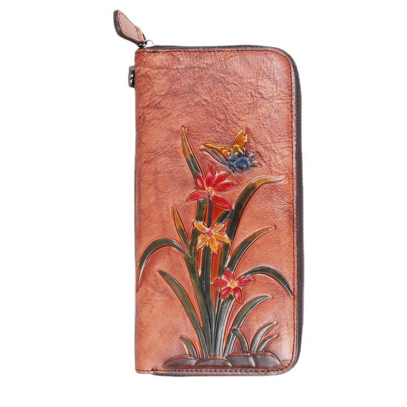 Vintage Orchideen Geldbörse